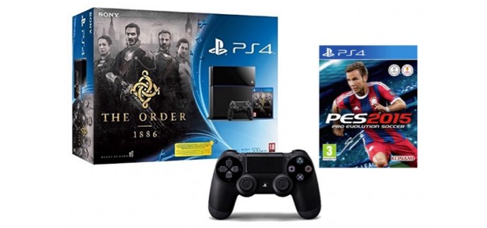 Amazon: Pack PS4 The Order 1986 + 2ème manette + PES 2015 : Pro Evolution Soccer à 419€