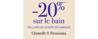 Orcanta: - 20% sur le bain dès 2 articles achetés des marques Chantelle & Passionata