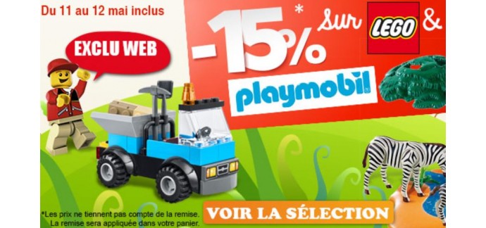King Jouet: 15% de remise sur les jouets Playmobil et Lego