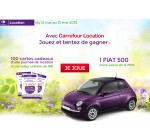 Carrefour: Jouez et tentez de gagner 1 Fiat 500 + des cartes cadeaux
