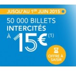 SNCF Connect: 50 000 billets Intercités à 15€ 