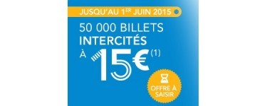 SNCF Connect: 50 000 billets Intercités à 15€ 