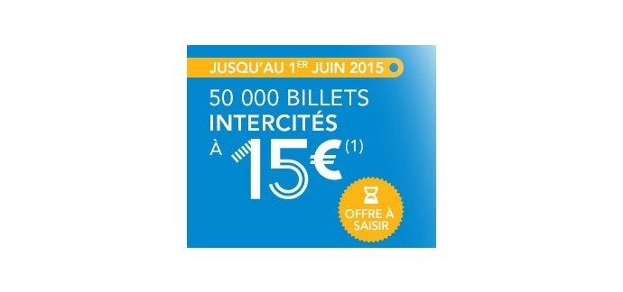 SNCF Connect: 50 000 billets Intercités à 15€ 