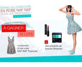 NAF NAF: 10 lots comprenants 1 robe NAF NAF et des produits de beauté Shiseido à gagner