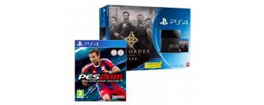 Amazon: Console PS4 500 Go Noire + les jeux The Order 1886 et PES 2015 pour 399€
