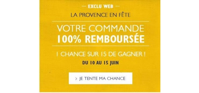 L'Occitane: 1 chance sur 15 que votre commande soit 100% remboursée 