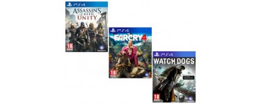 Amazon: Assassin's Creed : Unity ou Far Cry 4 + Watch Dogs pour 39,90€ (PS4 ou Xbox One)