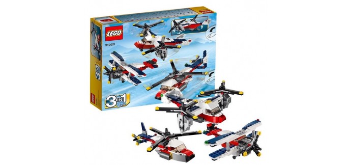 Amazon: Jeu Lego Creator - 31020 - L'avion À Double Hélices à 9,94€