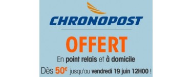Boulanger: Livraison Chronopost en point relais ou à domicile offerte dès 50€ d'achat