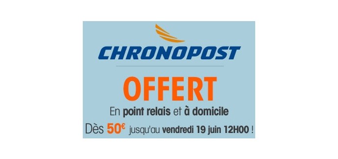 Boulanger: Livraison Chronopost en point relais ou à domicile offerte dès 50€ d'achat