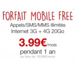 Veepee: Forfait mobile Appels/SMS/MMS illimités + Internet 3G & 4G 20 Go pour 3,99€/mois
