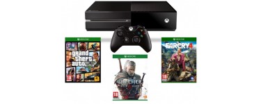 Amazon: Pack Xbox One : Console + GTA V + Far Cry 4 & The Witchers 3 pour 389€