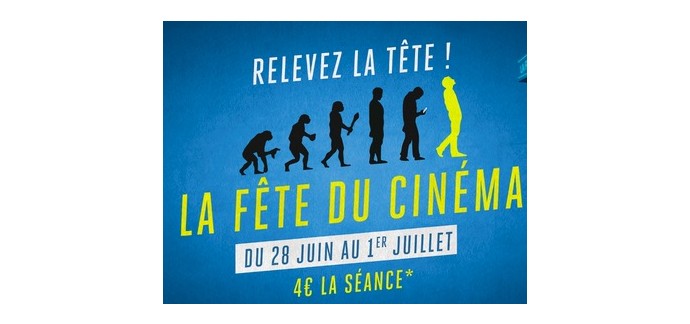 Gaumont Pathé: Fête du Cinéma : 4€ la séance du 28 juin au 1er juillet