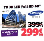 Cdiscount: TV 3D LED FULL HD 40" (101cm) Samsung UE40H6240 à 299,99€