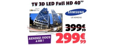 Cdiscount: TV 3D LED FULL HD 40" (101cm) Samsung UE40H6240 à 299,99€