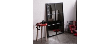 Decoclico: Miroir en métal rectangulaire 6 carreaux à 59,50€ au lieu de 119€ 