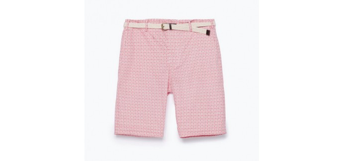 Zara: Bermuda en coton disponible en 3 coloris à 29,99€ au lieu de 39,95€ 
