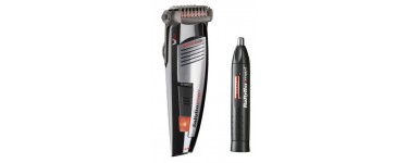 Auchan: Tondeuse barbe babyliss E846PE + tondeuse nez/oreilless à 30€