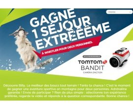 TomTom: 1 séjour sportif à Whistler au Canada & 4 caméras sportives TomTom Bandit