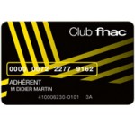 Fnac: Carte Club Adhérent Fnac 3 ans Gratuite au lieu de 30€