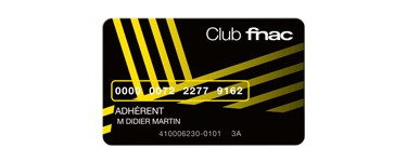 Fnac: Carte Club Adhérent Fnac 3 ans Gratuite au lieu de 30€