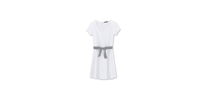 Petit Bateau: Robe plissée femme à ruban à 47.50€ au lieu de 95€ 