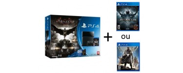 Cdiscount: Pack PS4 500 Go+ Batman Arkham Knight + Destiny ou Diablo 3 à 399,99€