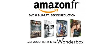 Amazon: DVD & Blu-Ray : 80€ d'achats = -30€ immédiats + 25€ offerts sur Wonderbox