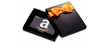 Amazon: 8€ offerts pour l'achat d'une carte cadeau Amazon de 50€
