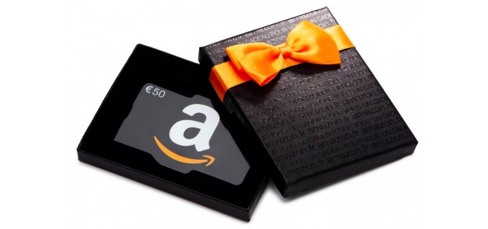 Amazon: 8€ offerts pour l'achat d'une carte cadeau Amazon de 50€