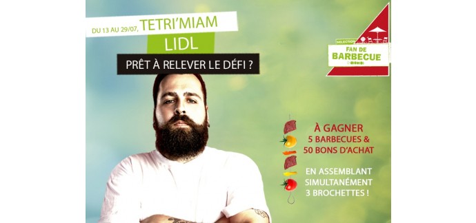 LIDL: 5 barbecues Florabes et 50 bons d'achat LIDL de 50€ à gagner