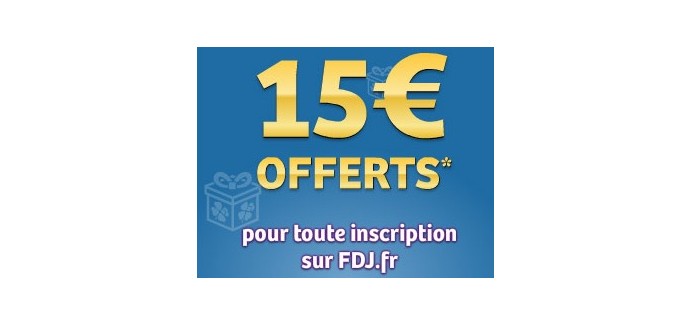 FDJ: [1ère inscription] 15€ offerts pour 5€ joués