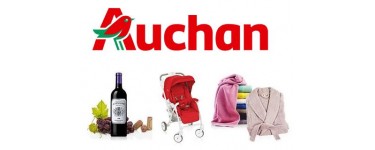 Auchan: - 10% supp. sur les rayons Puériculture, Vin & Champagne et Linge de Maison