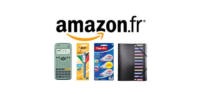 Amazon: Fournitures scolaires et de bureau : 5€ de réduction pour 5 articles achetés