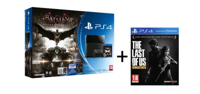 Amazon: Pack PS4 Batman Arkham Knight + le jeu The Last of Us à 399€