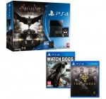 Cdiscount: Console PS4 500 Go + 3 jeux (Batman Arkham Knight, Watch Dogs & The Order 1886)