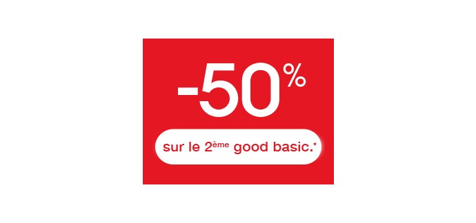 Okaïdi: 1 article acheté = le 2e à -50% sur une sélection d'articles