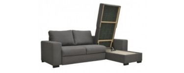 Alinéa: Canapé d'angle réversible avec coffre - convertible en lit - gris ou noir