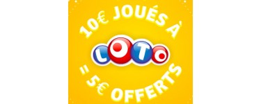 FDJ: 10 € joués au Loto = 5 € offerts