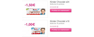 Shopmium: Kinder Chocolat : 1,50€ remboursés sur la boite de 24 ou 1€ sur la boite de 16
