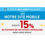 Rakuten: [De 18h à minuit] Mobile Night 10 à 15% de vos achats sur mobile remboursés