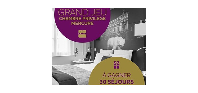 Mercure: 30 séjours pour 2,  1 TV 42", des machines Nespresso & des stations iHome