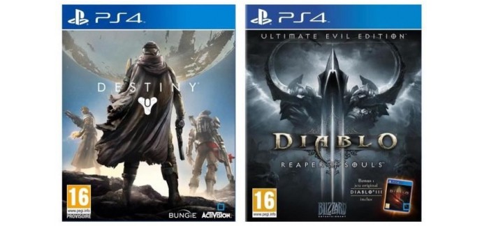 Cdiscount: Les jeux Destiny + Diablo 3 Ultimate Evil Edition sur PS4