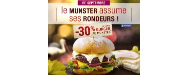 Courtepaille: - 30% sur le Burger au Munster