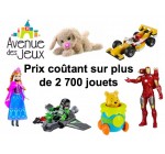 Avenue des Jeux: 2 700 jouets à prix coutant + livraison offerte dès 49€ d'achat