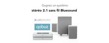 Qobuz: Un système stéréo Hi-Res Bluesound 2.1 sans fil bluetooth à gagner