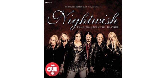 OÜI FM: Des places pour le concert de Nightwish à Paris Bercy le 25/11 à gagner