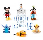 Disney Store: Peluches Disney en promotion : 1 achetée = la 2ème à 1€