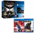 Cdiscount: Console PS4 500 Go + Batman Arkham Knight + NBA 2K15 et Call of Duty AW