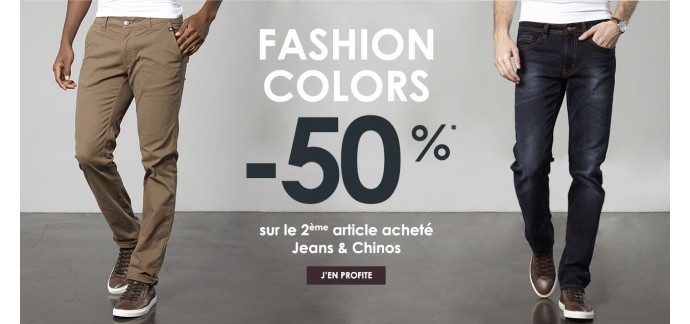 IZAC: - 50% sur le 2e article acheté Jeans & Chinos collection hiver 2015